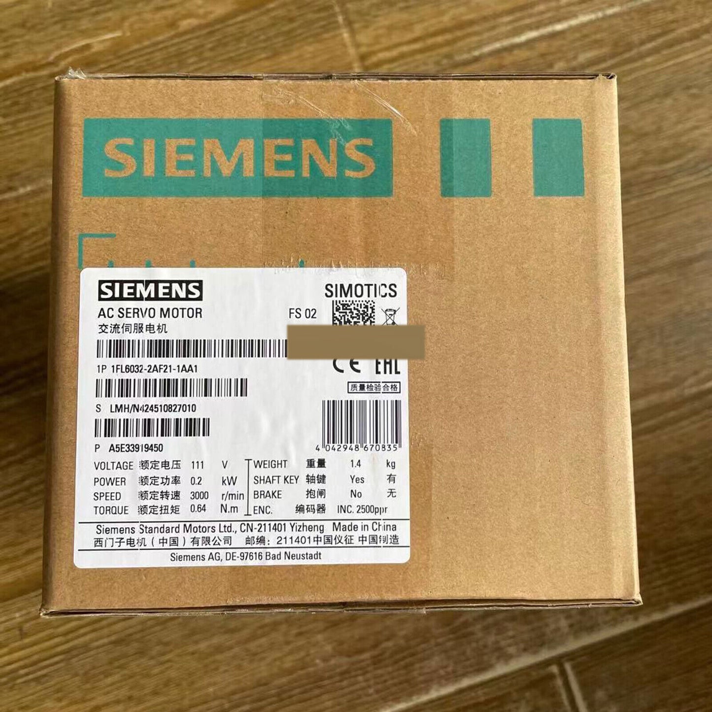 new One SIEMENS 1FL6032-2AF21-1AA1 Servo Motor 1FL6 032-2AF21-1AA1