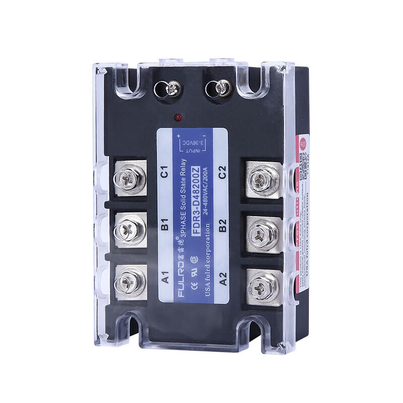 new FULRD Three-phase Solid State Relay FDR3-D48200Z 200A DC-AC 24-480VAC 3-36VDC - FULRD