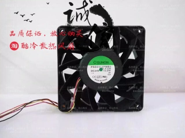 SUNON PSD2412PMB2 12038 DC24V 15W 12CM Dual Ball Cooling Fan