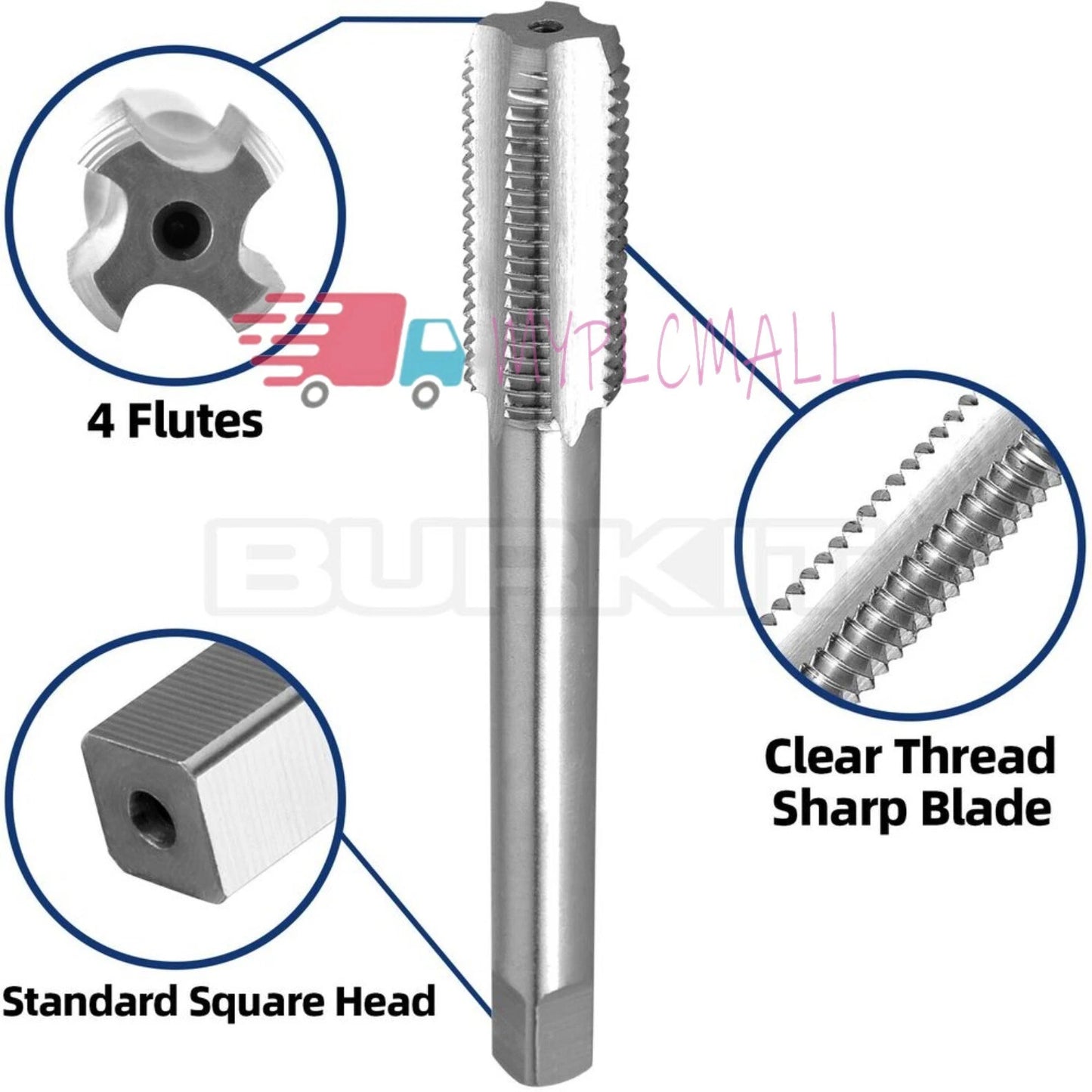 9/16"-20 UN Tap and Die Set Right Hand, 9/16 x 20 UN Thread Tap and Round Die