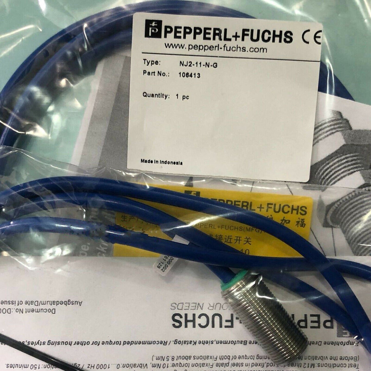 new One For PEPPERL+FUCHS NJ2-11-N-G Proximity Switch in Bag - PEPPERL+FUCHS