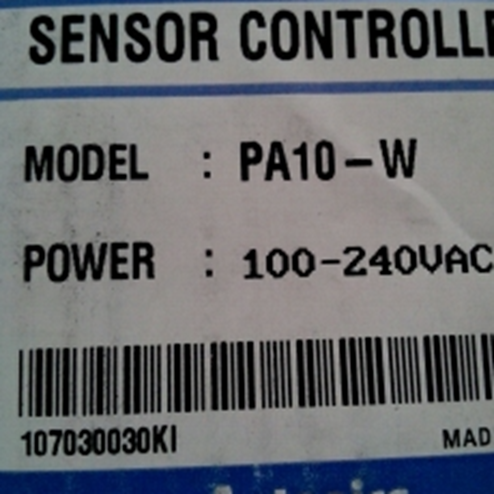 AUTONICS PA10-W Proximity Sensor