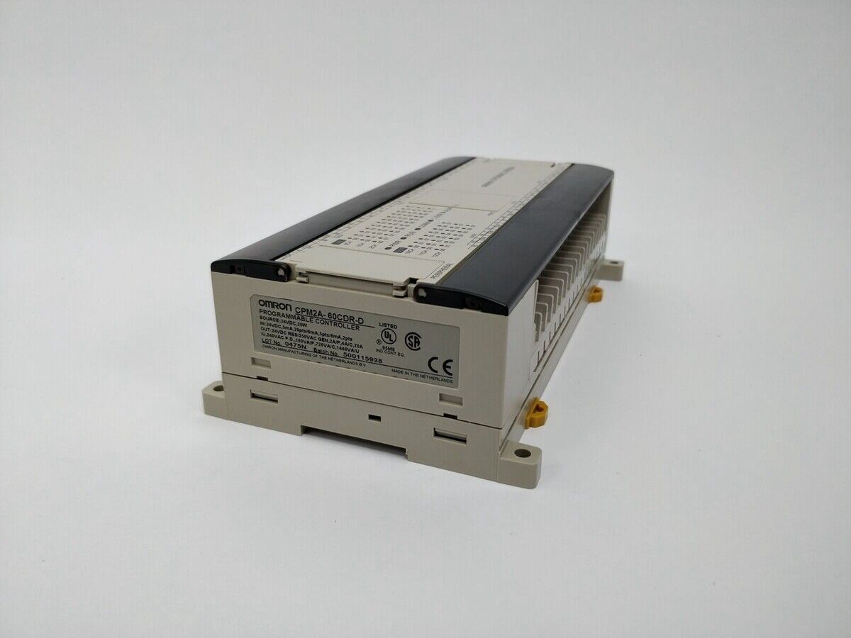 OMRON CPM2A-60CDR-D 60 CPU RELAY CONTROL LOGIC PLC 24VDC - OMRON
