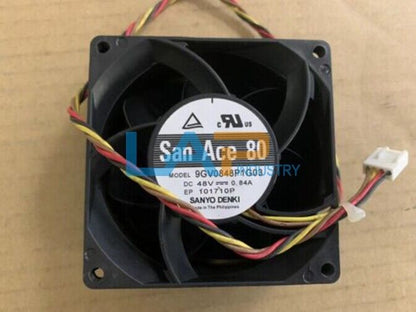 Sanyo 9GV0848P1G03 48V 0.84A Cooling Fan - 8CM 4-Wire Converter - SANYO