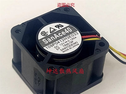 Sanyo 109P0412H3E033 4028 DC12V 0.195A 4CM 3-Wire Cooling Fan