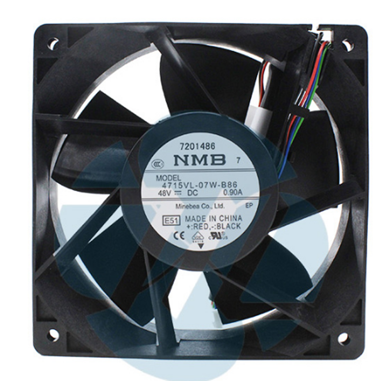 new NMB 4715VL-07W-B86 12038 48V 0.9A 12CM Communication Cabinet Cooling Fan 4-wire - NMB
