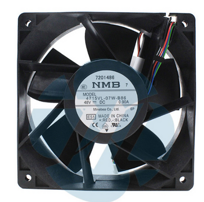 new NMB 4715VL-07W-B86 12038 48V 0.9A 12CM Communication Cabinet Cooling Fan 4-wire - NMB