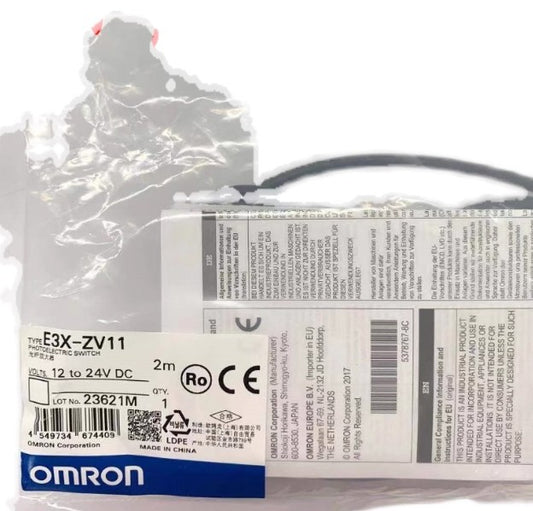 1pcs E3X-ZV11 2M Fiber Optic Sensor  Sealed Omron
