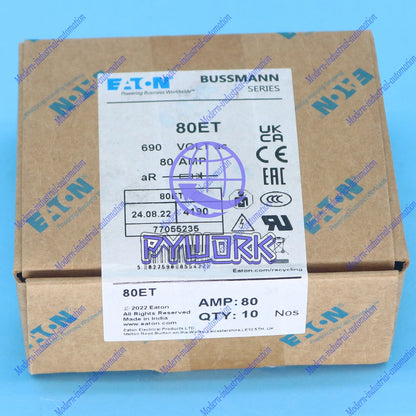 10PC Fuse Bussmann EATON BS88:4 80ET 80A 690V FREE SHIPPING #YP1
