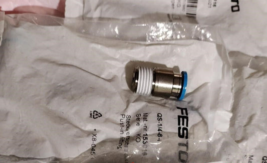 10PC  FESTO Threaded plug QS-1/4-8-I 153016 Free shipping