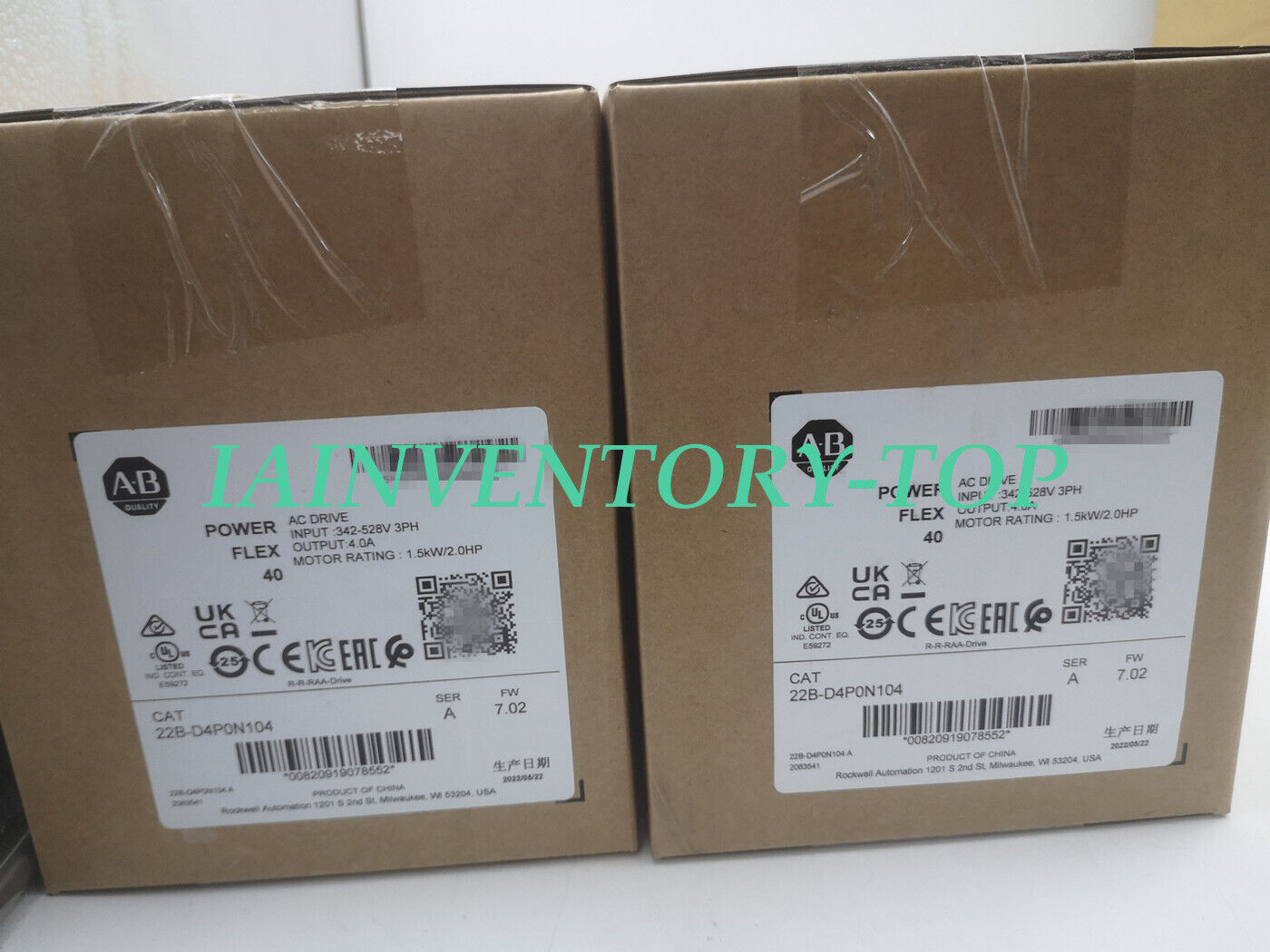 1PC Allen-Bradley 22B-D4P0N104 40 1.5kW 2 HP AC Drive - ALLEN-BRADLEY