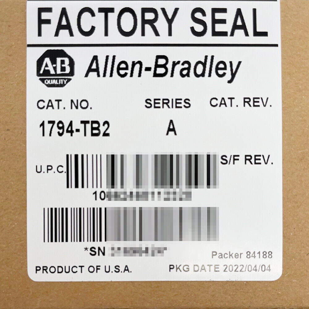 Factory Sealed Allen-Bradley 1794-TB2 SER Flex Terminal Base NEW - ALLEN-BRADLEY