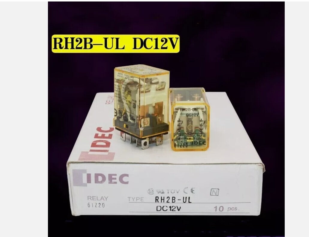10Pcs/BOX Intermediate Relay RH2B-UL DC12V 8 Pins 2O2C