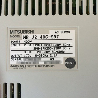 Mitsubishi MR-J2-40C-S97 Servo Drive - MITSUBISHI