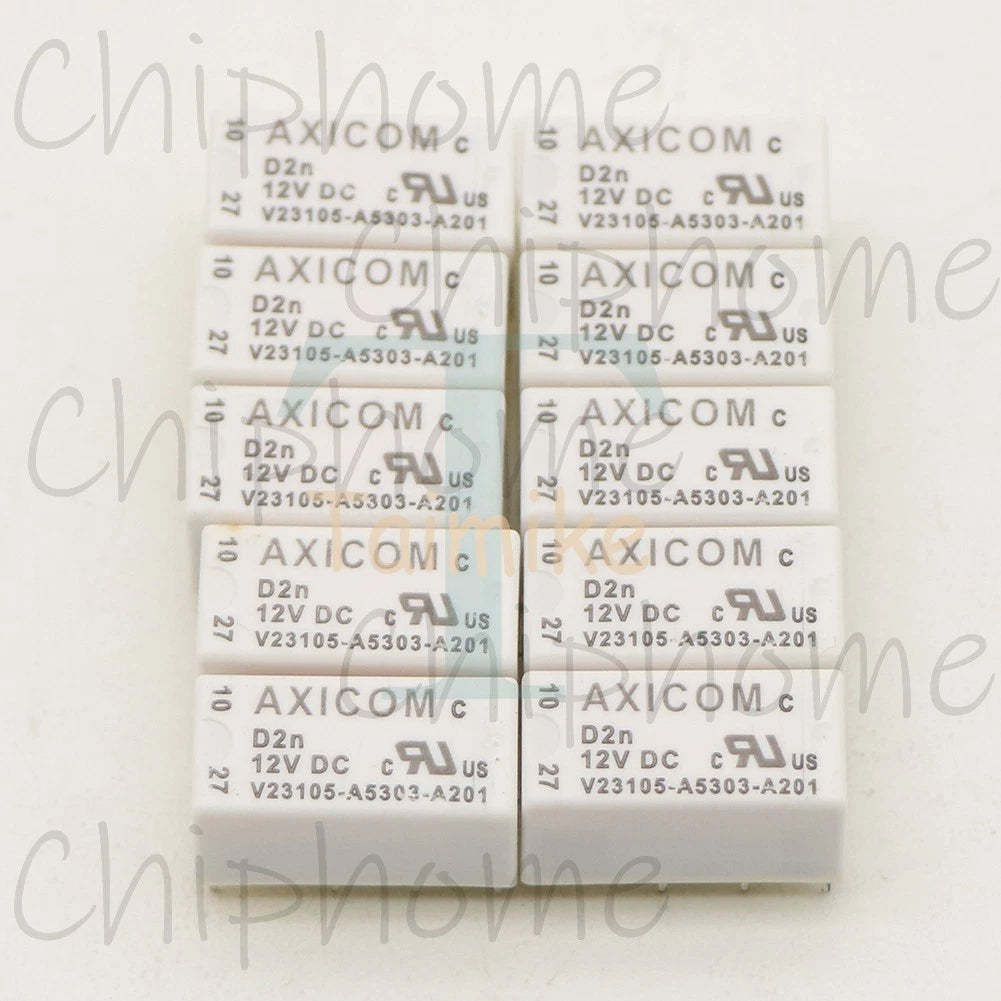 10PCS AXICOM V23105-A5303-A201 Power Relay 12VDC 8Pin