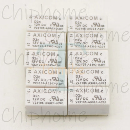 10PCS AXICOM V23105-A5303-A201 Power Relay 12VDC 8Pin
