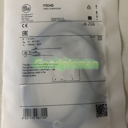 IFM IY5049 Photoelectric Sensor 1Pcs/