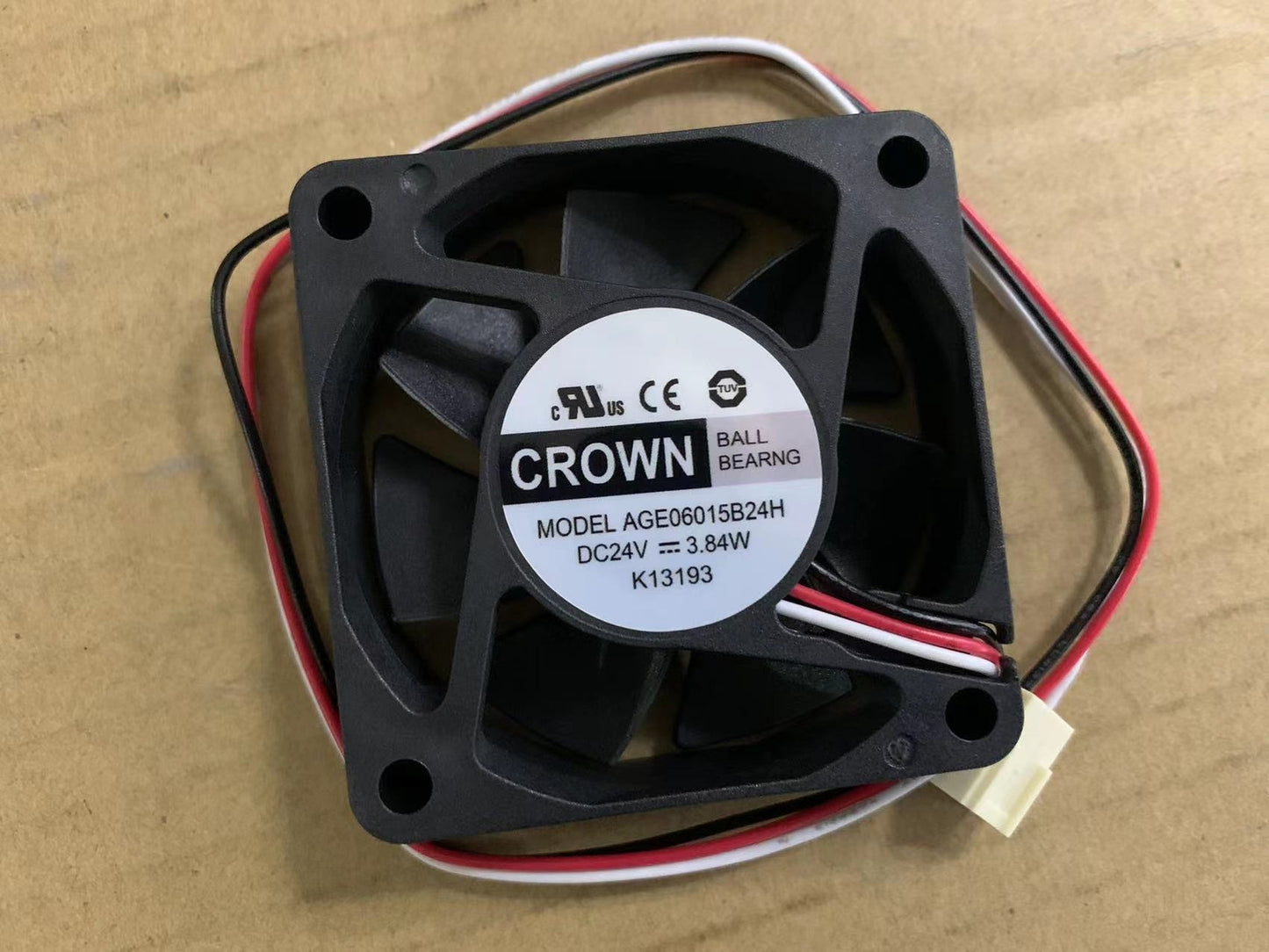 new CROWN AGE06015B24H DC24V 3.84W 6015 6CM 3-pin cooling fan