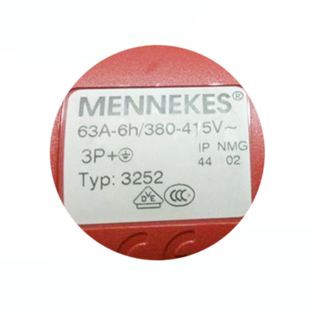 1PCS  MENNEKES TYP:3252 TYP3252 IP44 400V 4P 63A INDUSTRIAL PLUG