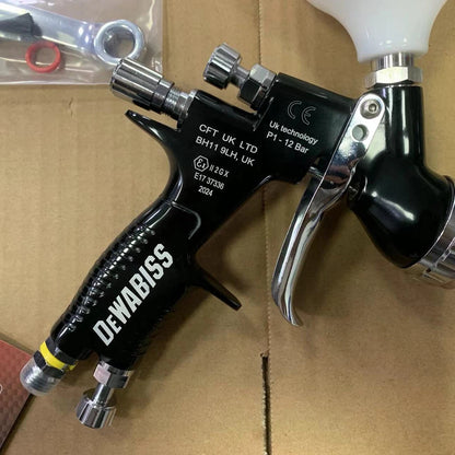 Black Spider Spray Gun 1.3mm Nozzle TE20 LVMP Paint Tool 600ml for Devilbiss