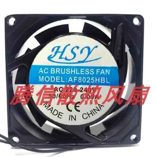 HSY AF8025HBL 8025 AC220V-240V 0.09A 8CM metal frame cooling fan