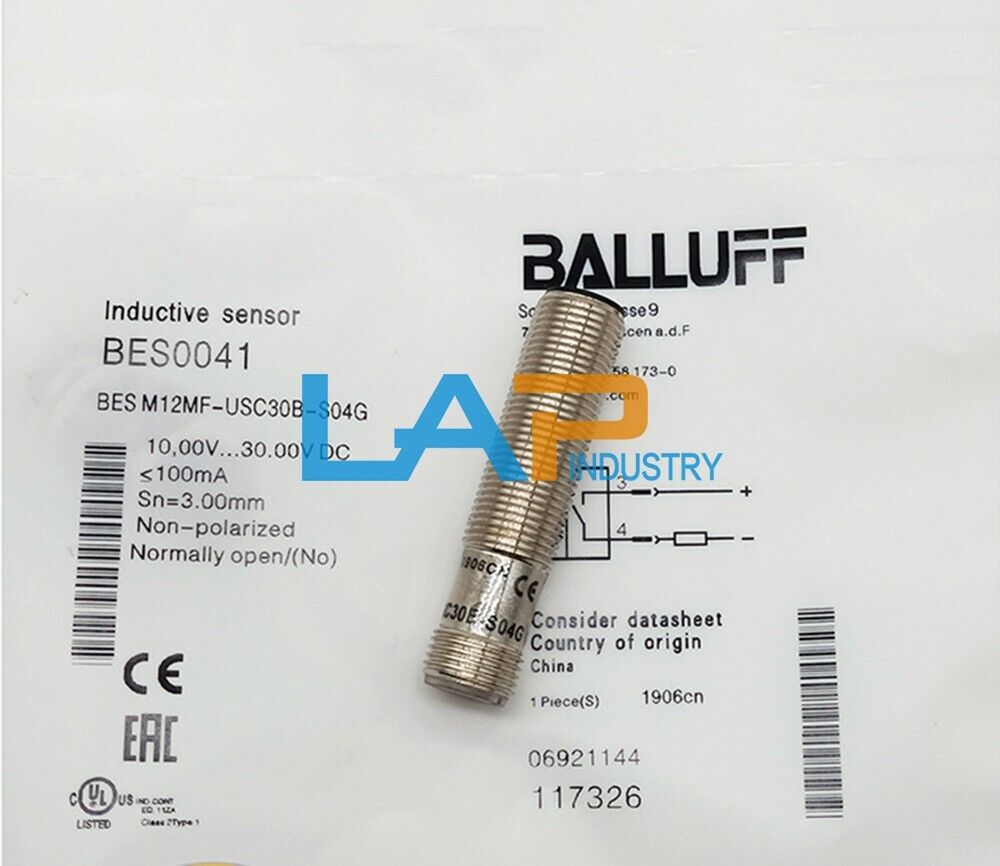 Inductive Proximity Switch BES0041 BALLUFF BES M12MF-USC30B-S04G - BALLUFF