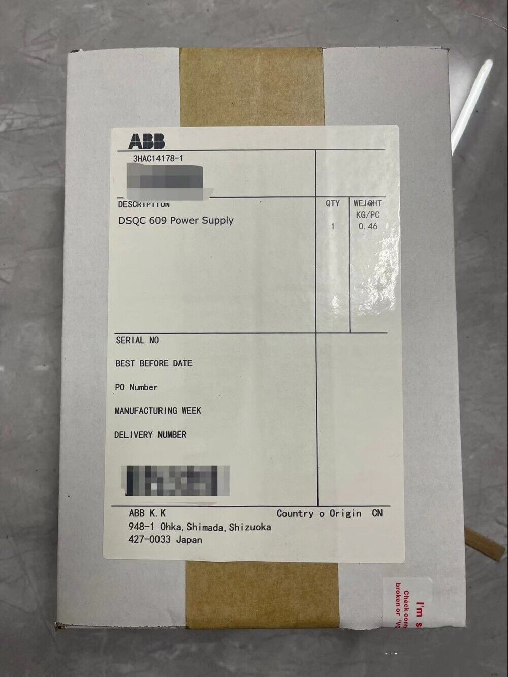 ABB 3HAC14178-1 Power Supply Module Replacement Adapter - ABB