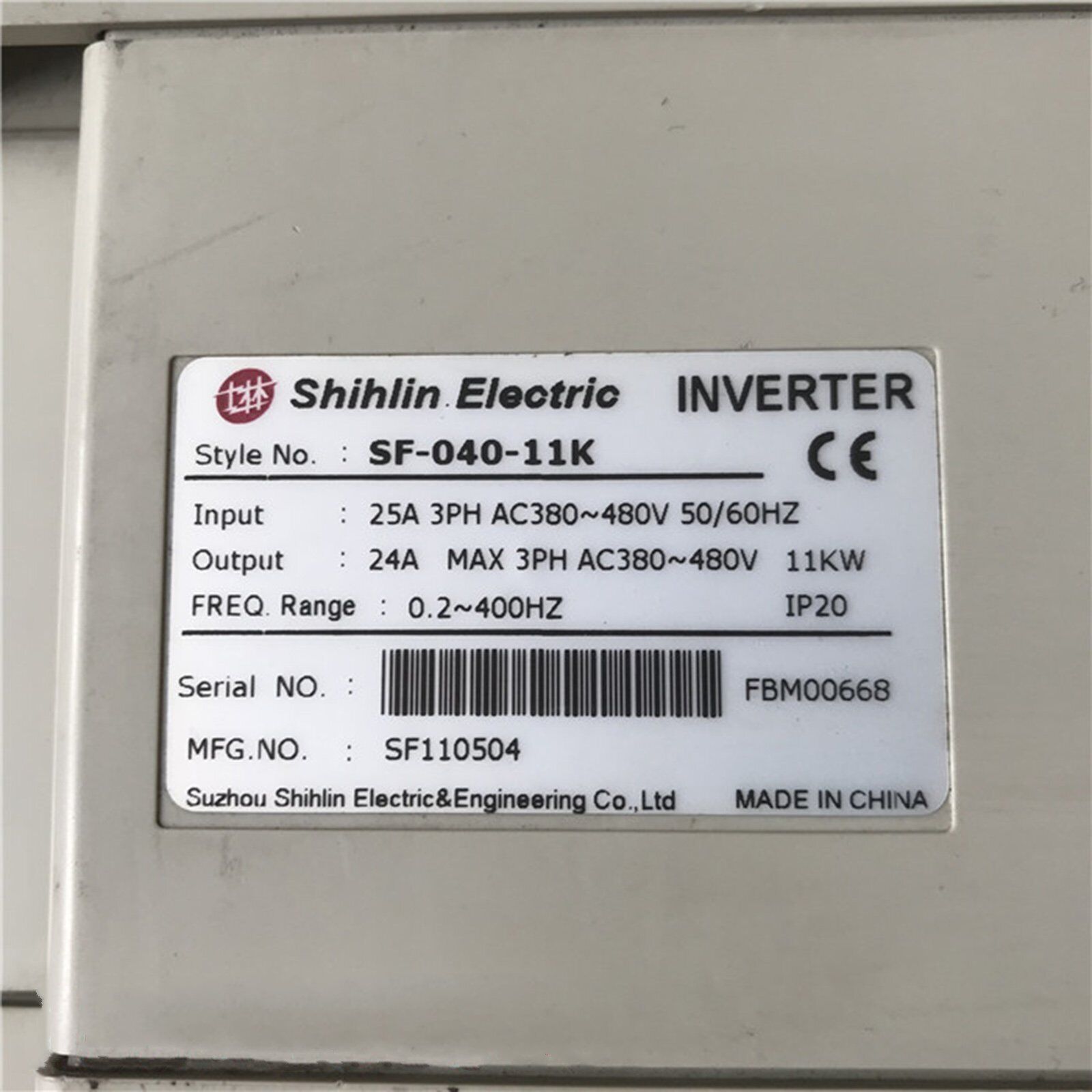 used 1PC  For Shihlin SF-040-11K Inverter