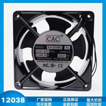 CAC SA12038B2HL AC220V-240V 0.14A/0.12A 22/21W Cooling Fan