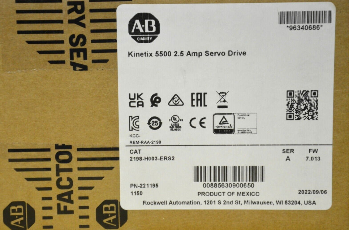 Allen Bradley Kinetix 5500 Servo Drive Model 2198-H003-ERS2 - ALLEN BRADLEY