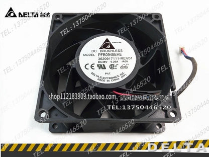 1pc Delta PFB0948EHE R00 9CM/cm 48V 0.26A 9038 9238 3-wire alarm fan