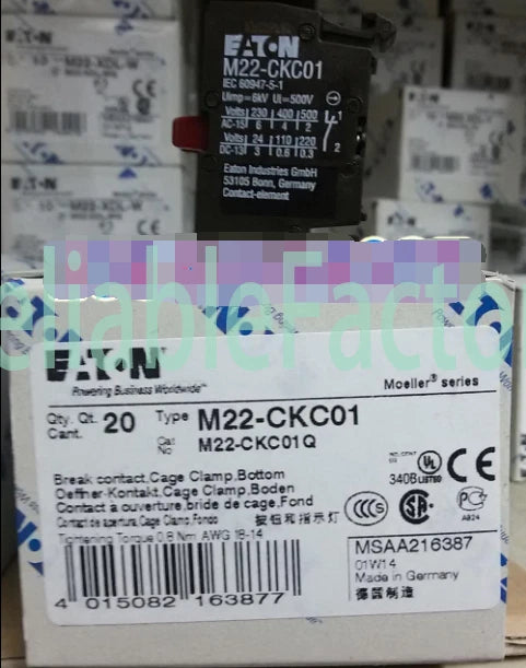 1PC EATON MOELLER M22-CKC01 free shipping