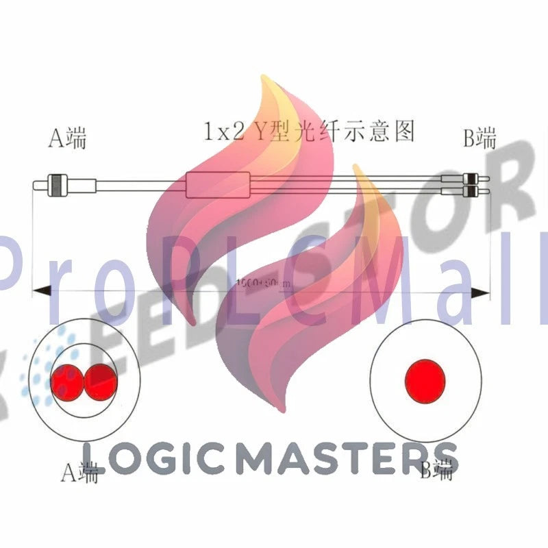 1PC SMA905 1X2 600um Y UV-VIS type 1M fiber bundle bifurcated fiber jumper