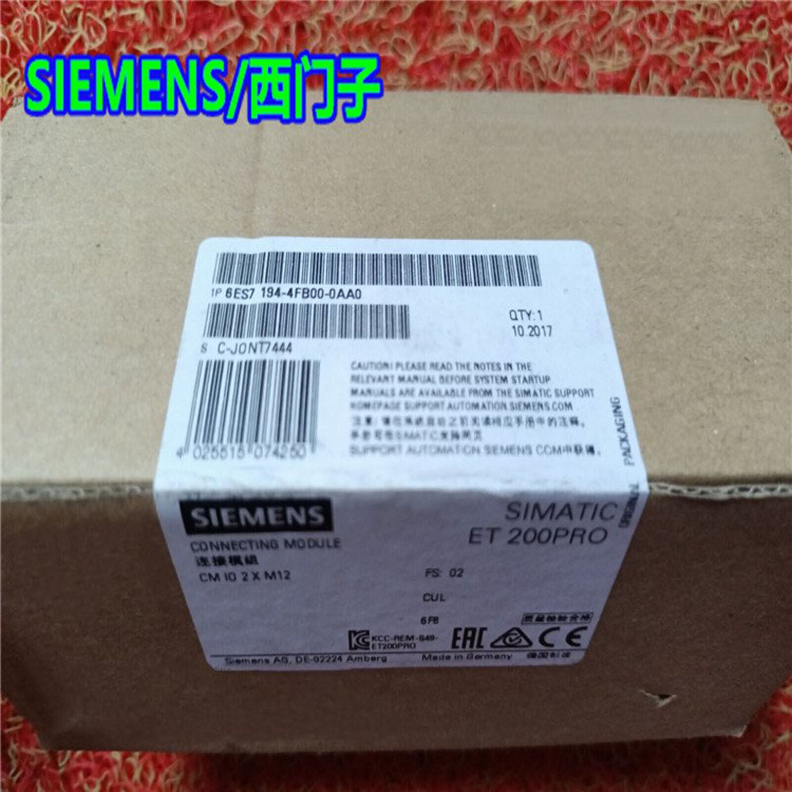 new 1pcs  Siemens 6ES7194-4FB00-0AA0 6ES7194-4FB00-0AA0