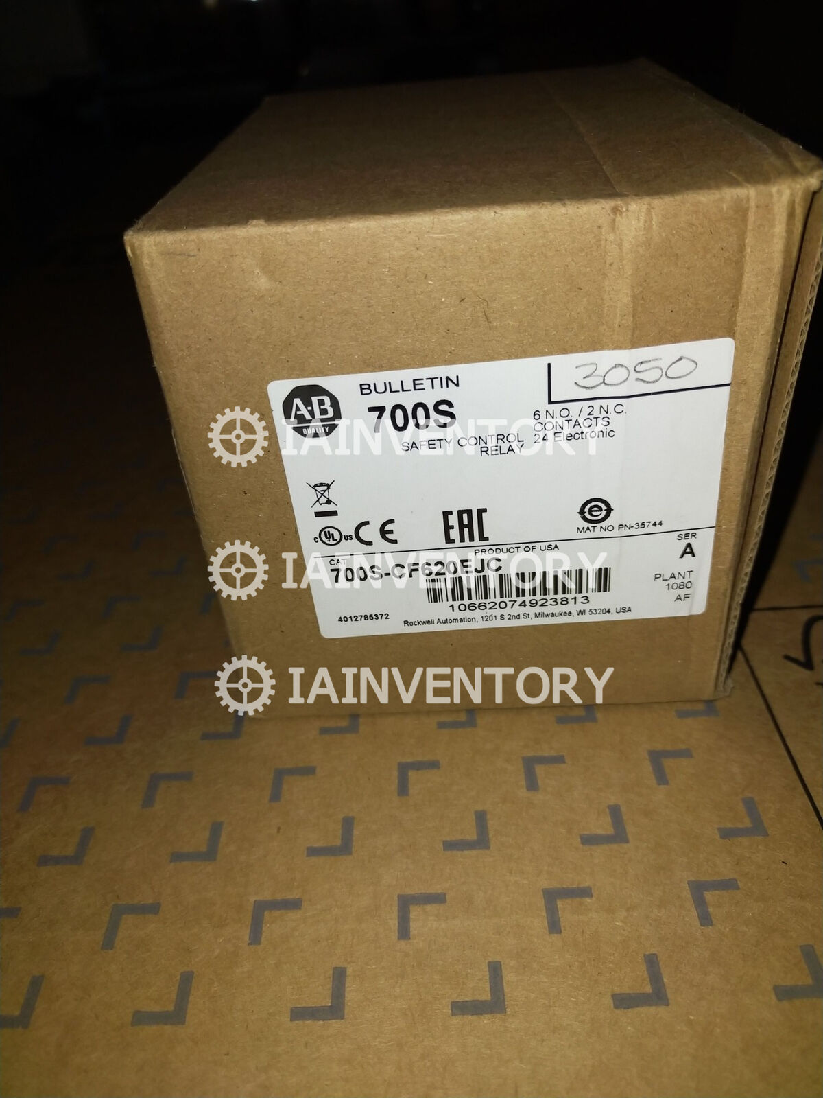 Allen Bradley 700S-CF620EJC Safety Industrial Relay - ALLEN BRADLEY