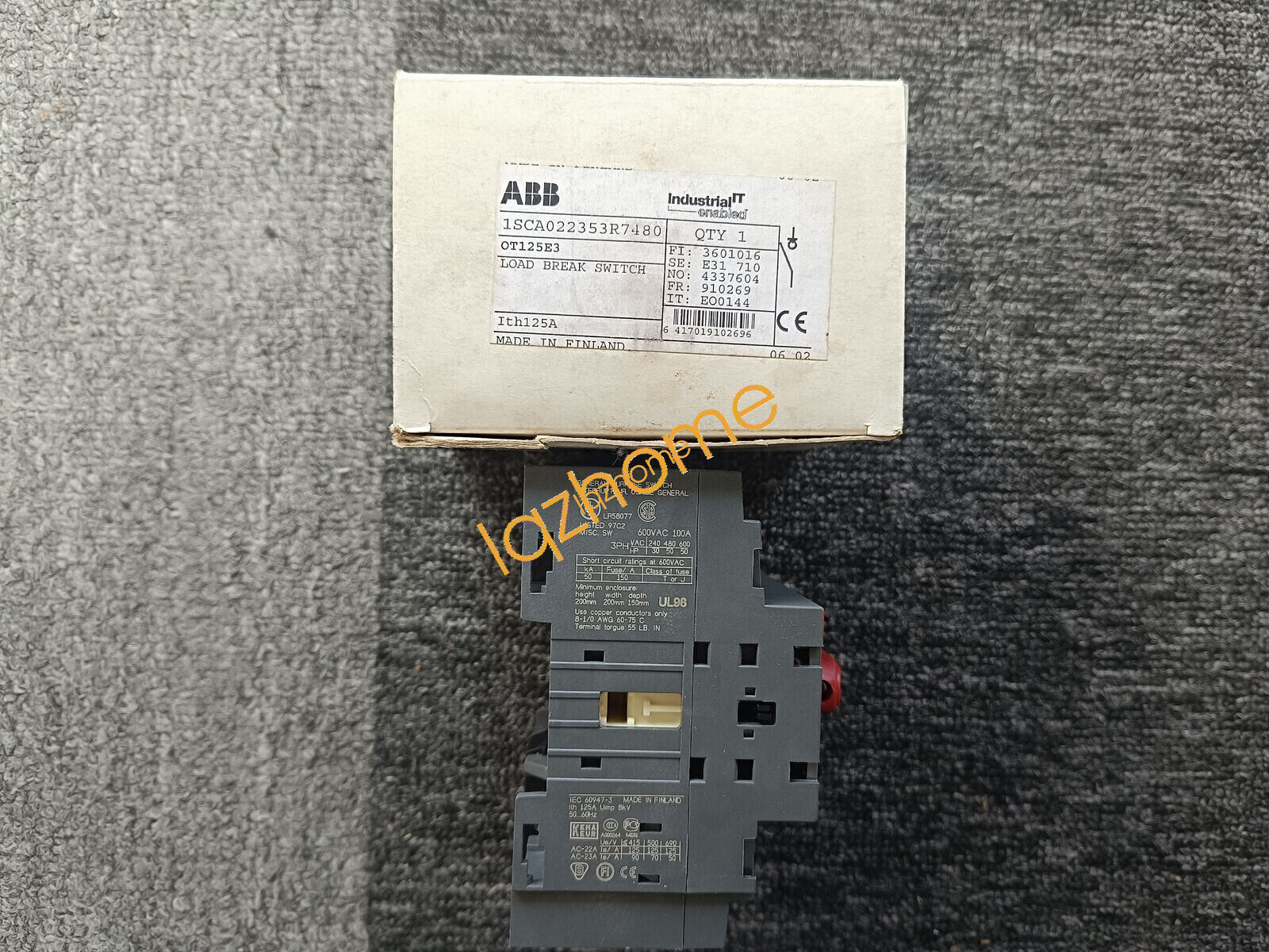 ABB OT125E3 ISCA022353R7480 1PC Disconnect Switch Fast - ABB