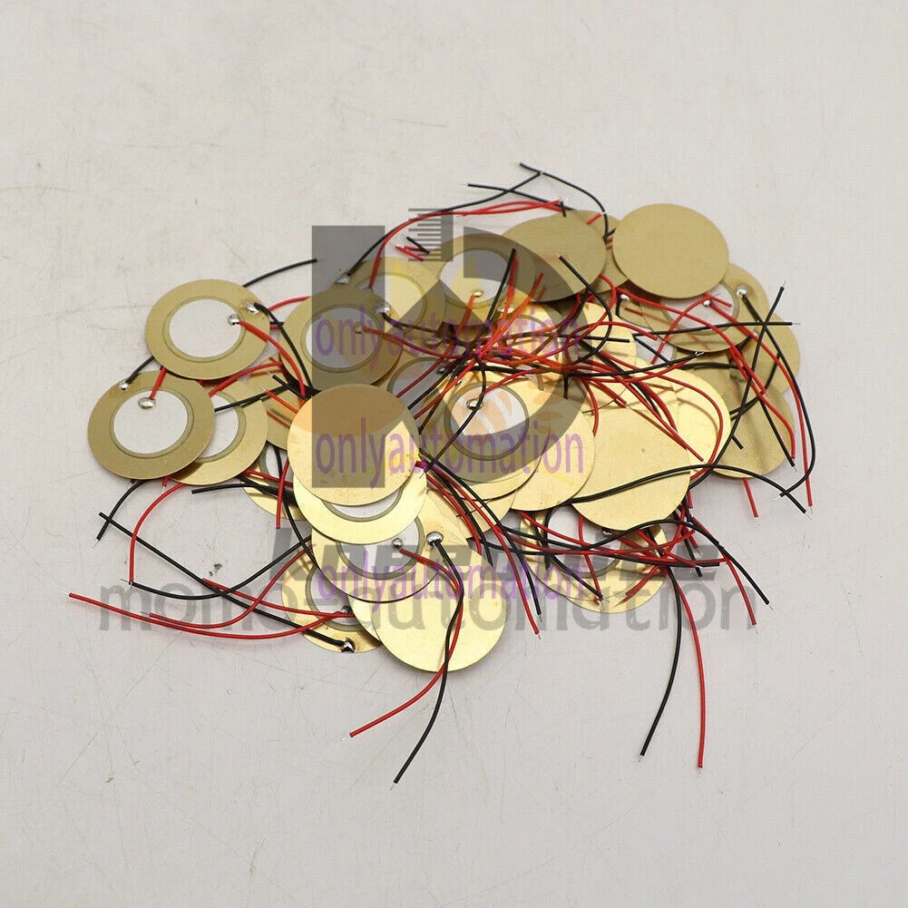 50PCS 27mm Drum Piezo Elements Sounder Sensor Trigger Disc Copper~