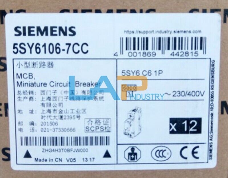 new 1PC  FOR SIEMENS Circuit Breaker 5SY6106-7CC 1P 6A