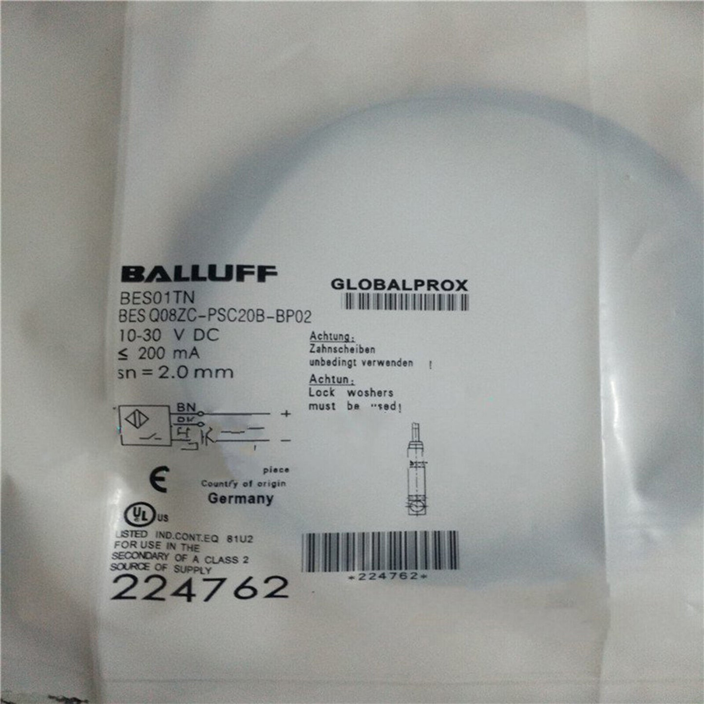 New ONE Balluff Proximity Switch BES Q08ZC-PSC20B-BP02 Fast - BALLUFF