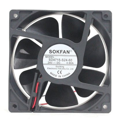 SOKFAN SD4715-S24-60 12038 24V 0.60A 12CM 2-wire high airflow cooling fan