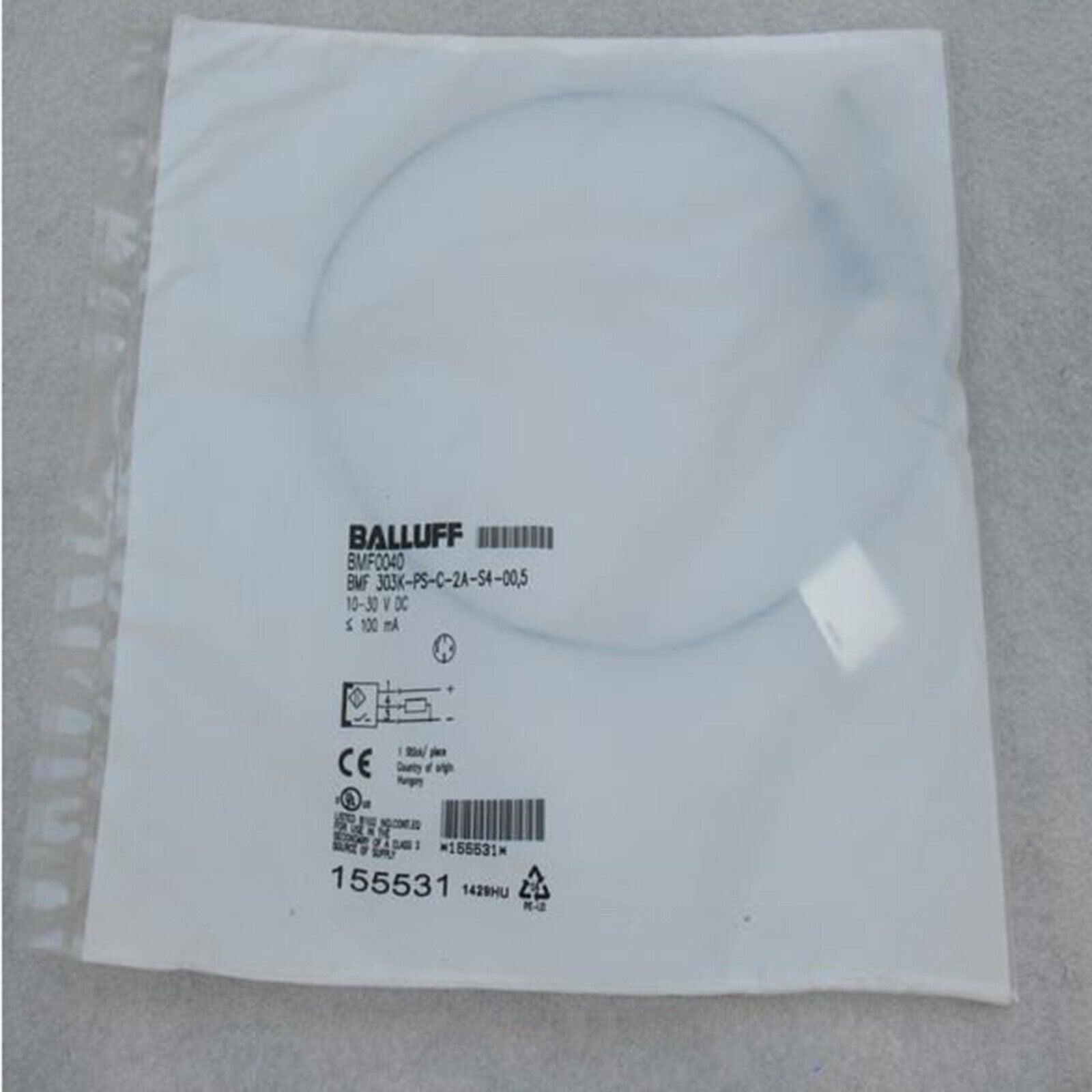 1PC BALLUFF Proximity Sensor BMF 303K-PS-C-2A-S4-00,5 - BALLUFF