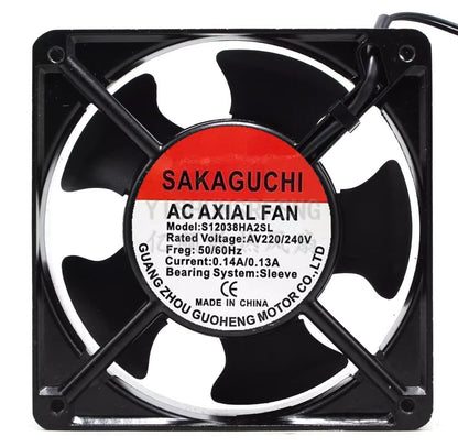 SAKAGUCHI S12038HA2SL AC220V 0.14A/0.13A 120*120*38mm axial fan