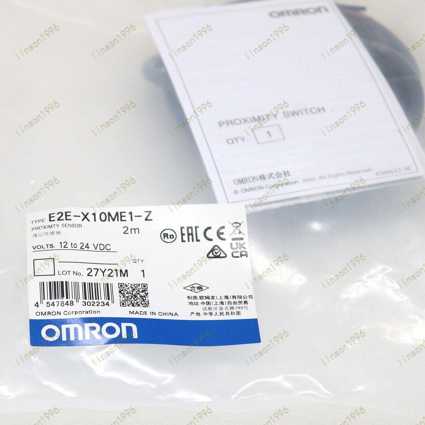 Omron E2E-X10ME1-Z Proximity Sensor Switch Cable 2M - OMRON