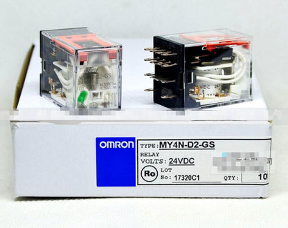 10PCS/1Box  Omron MY4N-D2-GS MY4ND2GS Relays 24VDC In Box  #OM
