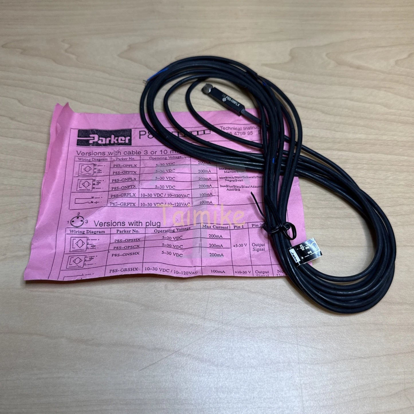 ! Parker P8S-GRFLX Reed Switch Position Sensor 3m Cable