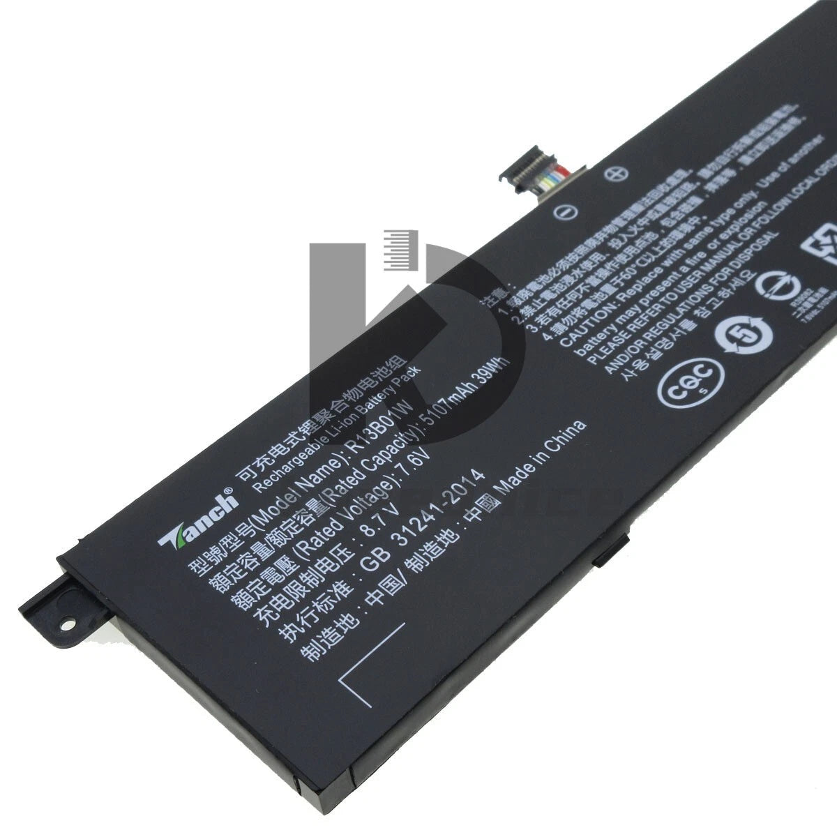 R13B02W R13B01W 161301-01 battery for Xiaomi air 13.3 7.6V 39Wh