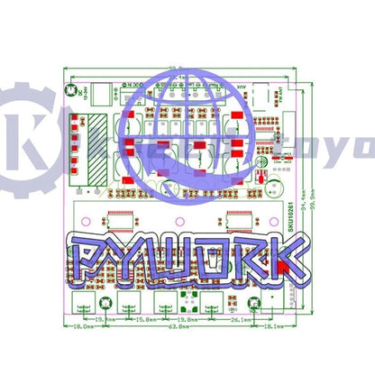DC 12-24V Bluetooth 5.0 TPA3116D2 Digital Audio Amplifier Board 100W+50W+50W