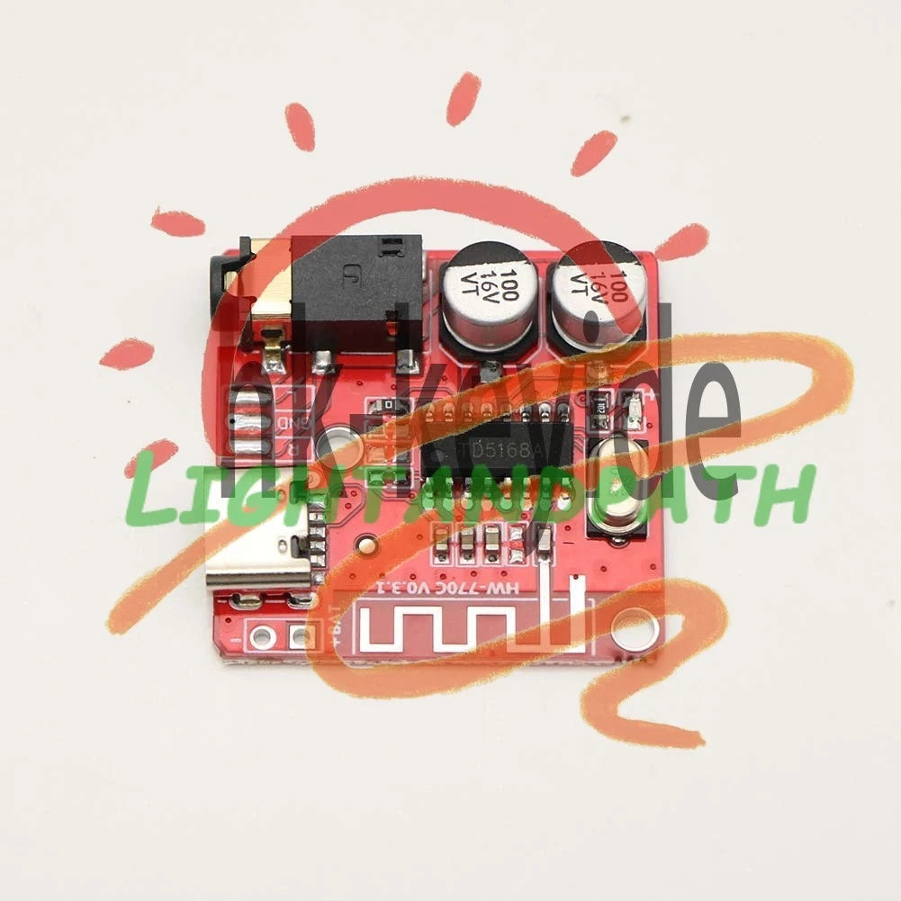 3.7-5V Type-C Bluetooth 5.0 Audio Receiver MP3 Decoder Lossless Amplifier Module