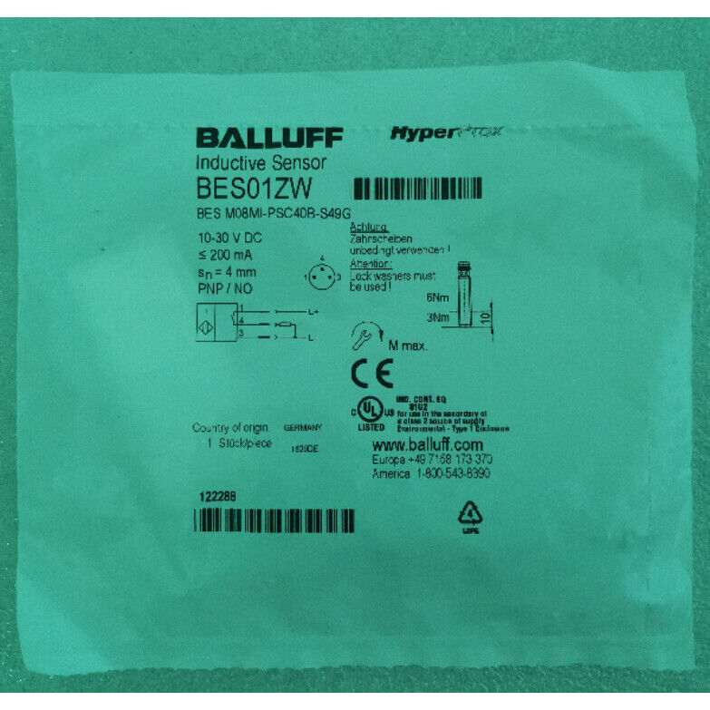 New BALLUFF BES M08MI-PSC40B-S49G Proximity Switch - BALLUFF