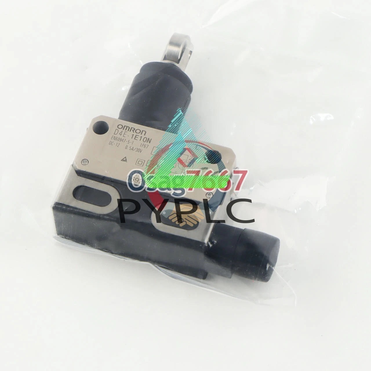 One Omron D4E-1E10N travel limit switch